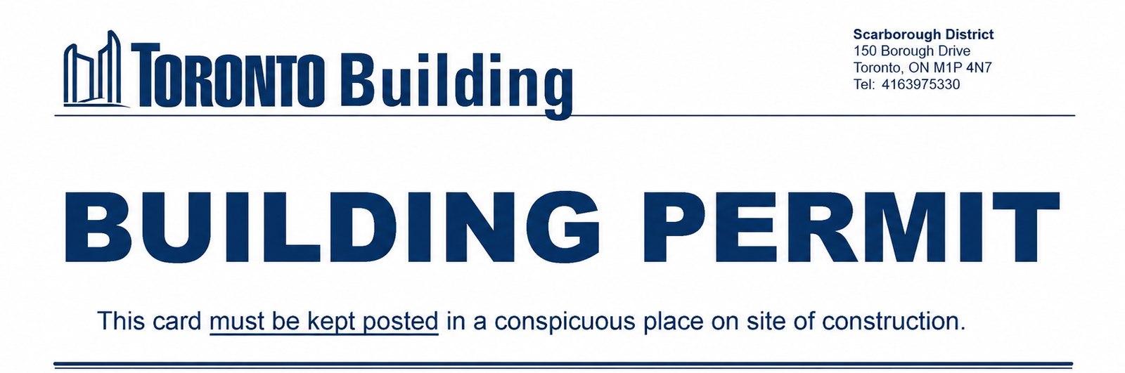 toronto building permit