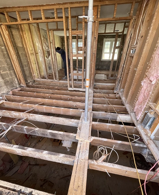 Load bearing wall removal construction in Toronto