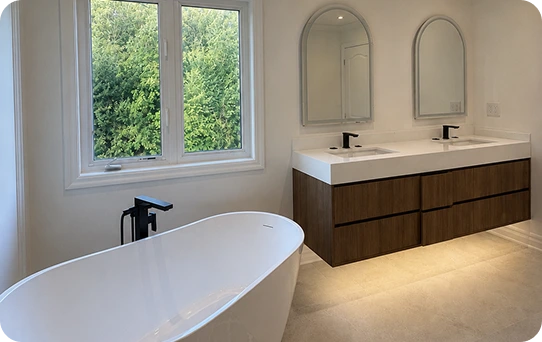 Custom bathroom renovation in Toronto