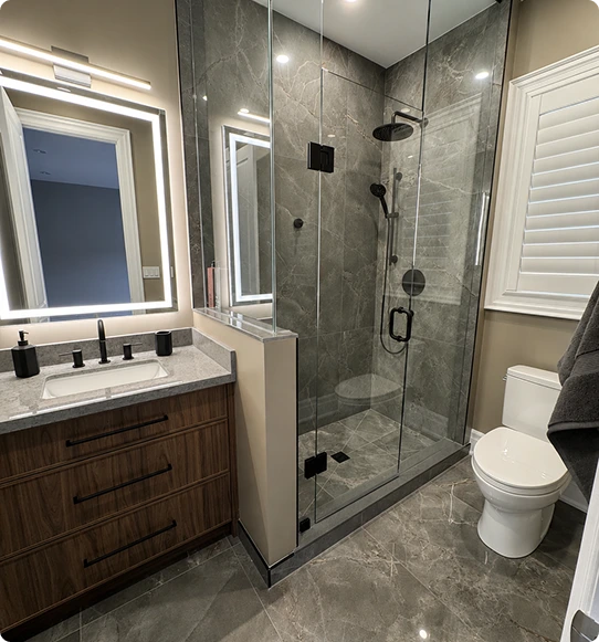 Custom bathroom vanity renovation in Toronto