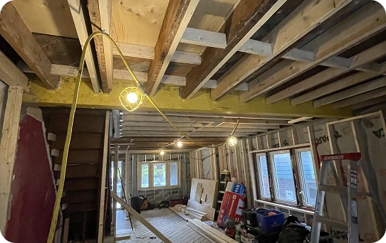 Structural wall removal during Toronto home renovation