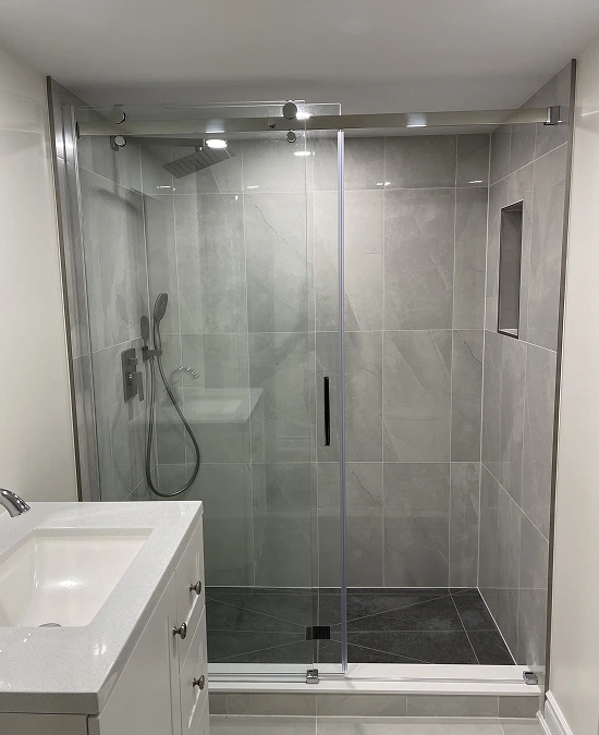 Basement bathroom renovation in Toronto