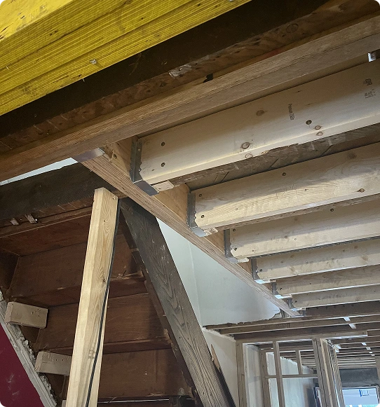 Open concept renovation after wall removal