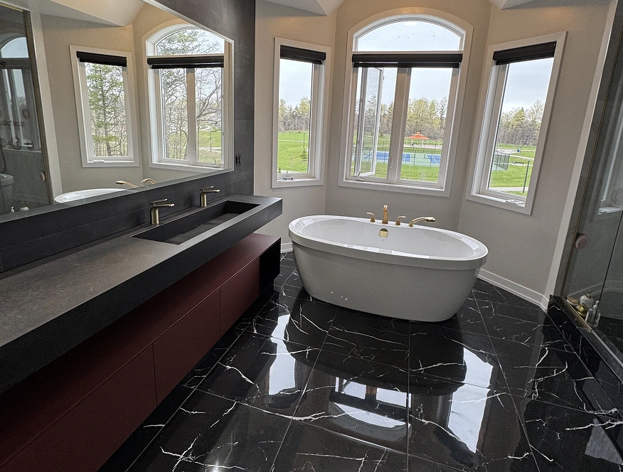 Modern walk-in shower renovation in Toronto
